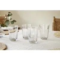 Pani Highball Set of 4 - Clear, Recycled Glass