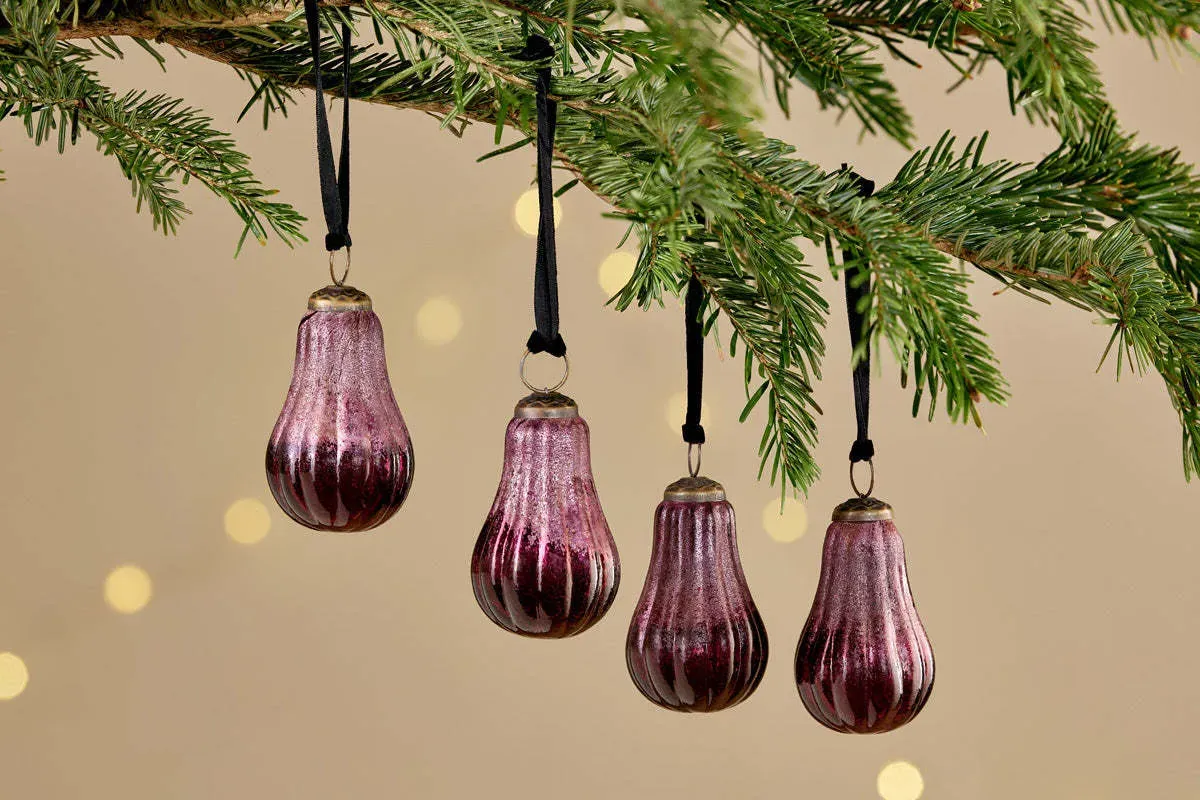 Pannee Drop Baubles Set of 4 - Ruby product