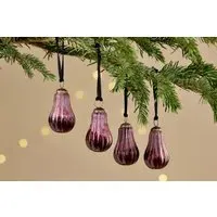 Pannee Drop Baubles Set of 4 - Ruby