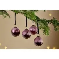 Pannee Round Baubles Set of 4 - Ruby