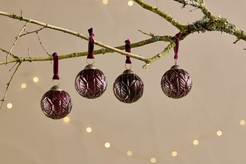 Patta Baubles Set of 4 - Burgundy