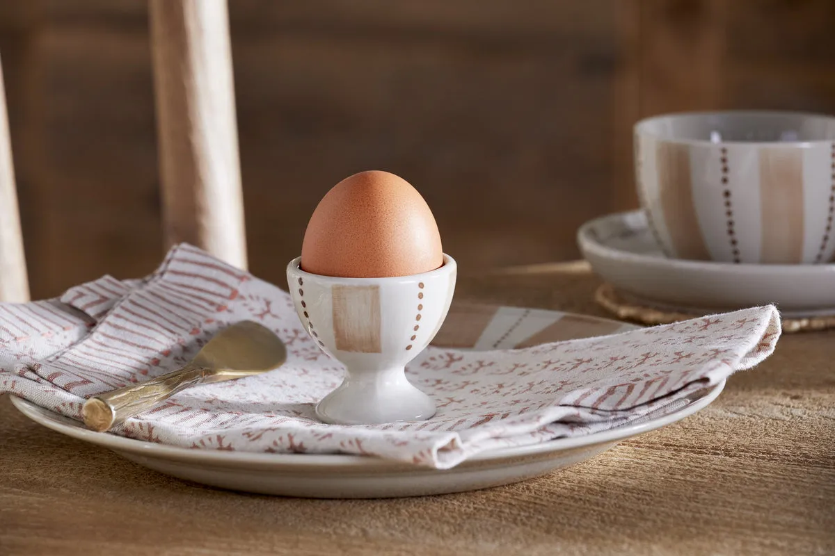 Patthar Egg Cups Set of 2 - Cream, Ceramic product