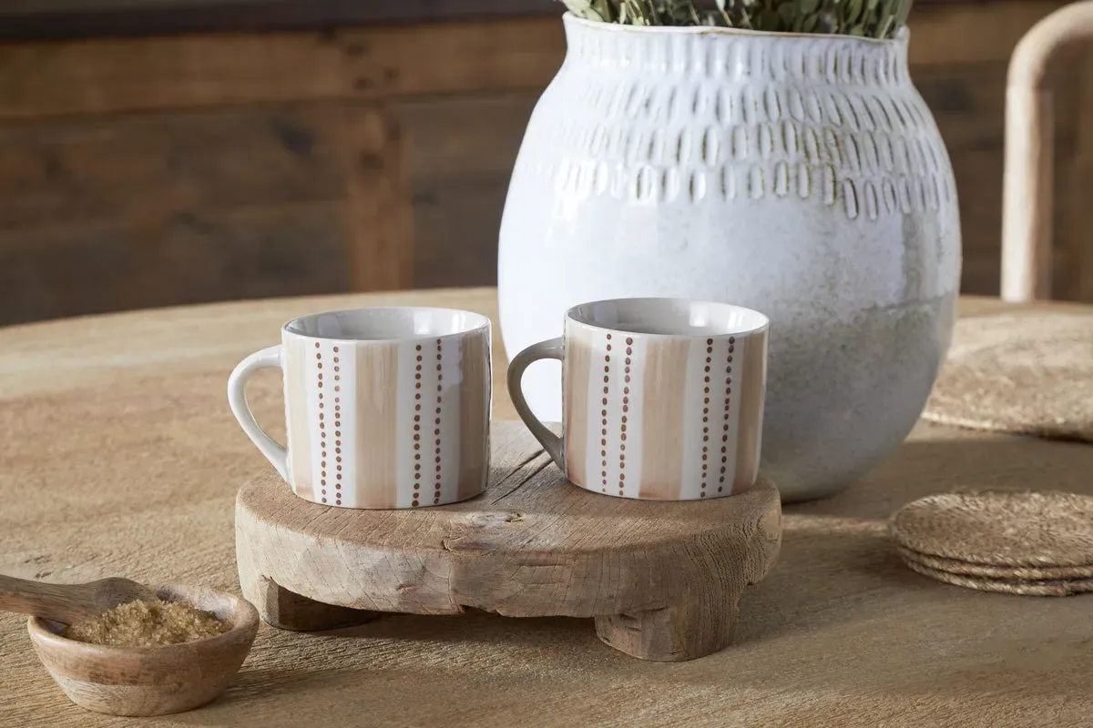 Patthar Small Mug Set of 2 - Cream/Clay, Stoneware product