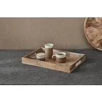 Pawi Rectangle Serving Tray - Natural, Mango Wood