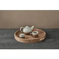 Pawi Round Serving Tray - Natural, Mango Wood