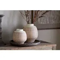 Perola Large Decorative Vase - Natural/Rust