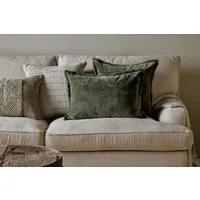 Pilani Cushion Cover - Moss, Velvet & Linen alternate view