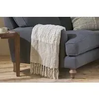 Puli Recycled Linen Throw - Natural