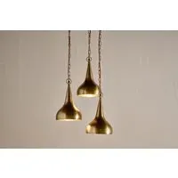 Quinn Hammered Metal Cluster Lamp - Antique Brass