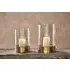 Rajura Small Hurricane Lantern - Brass, Glass