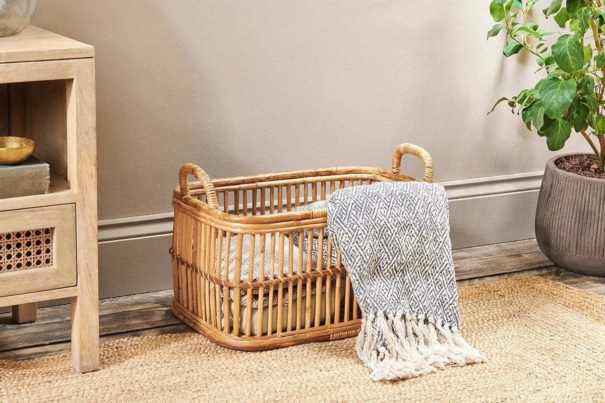 Rammi Rattan Laundry Basket - Natural product
