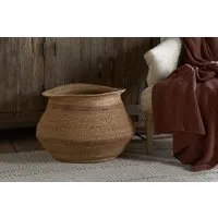 Rana Wide Storage Basket - Natural & Rust, Seagrass alternate view