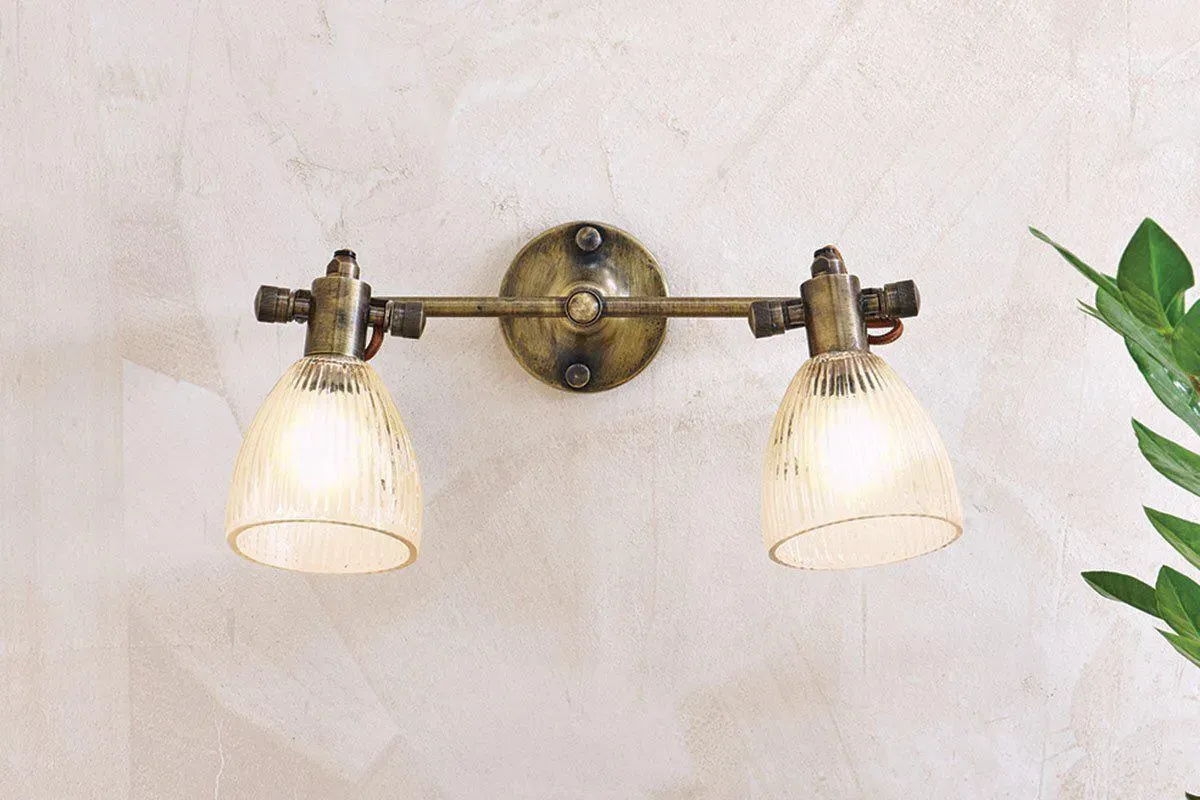 Rarni Recycled Glass Double Wall Light - Gold image