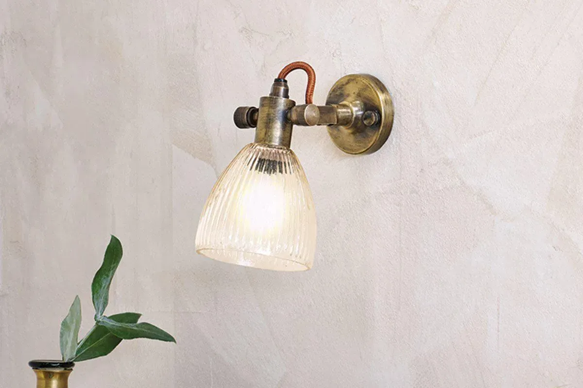 Rarni Recycled Glass Single Wall Light - Gold, Antique Brass product