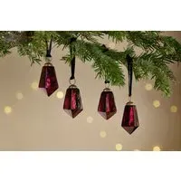 Ratnam Baubles Set of 4 - Ruby