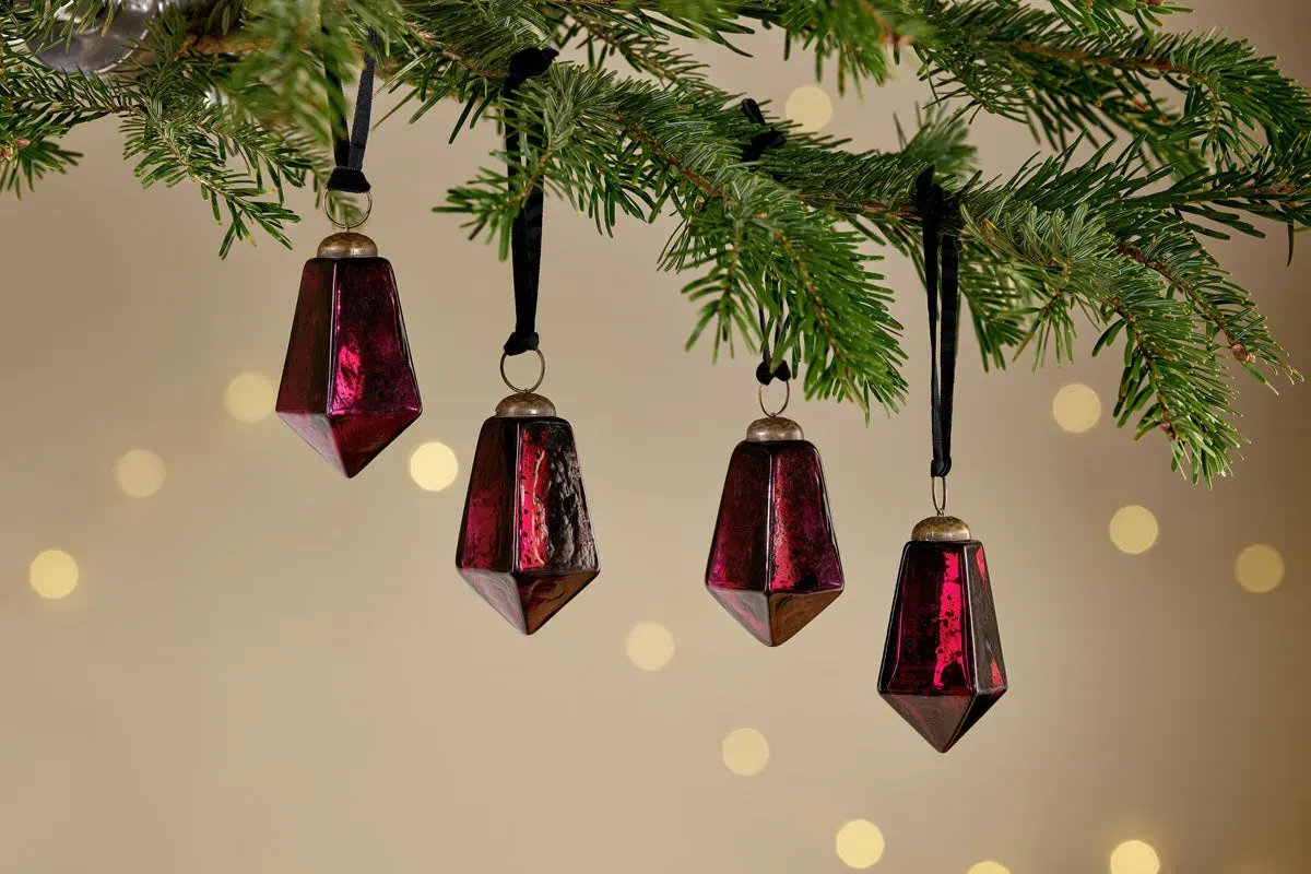 Ratnam Baubles Set of 4 - Ruby