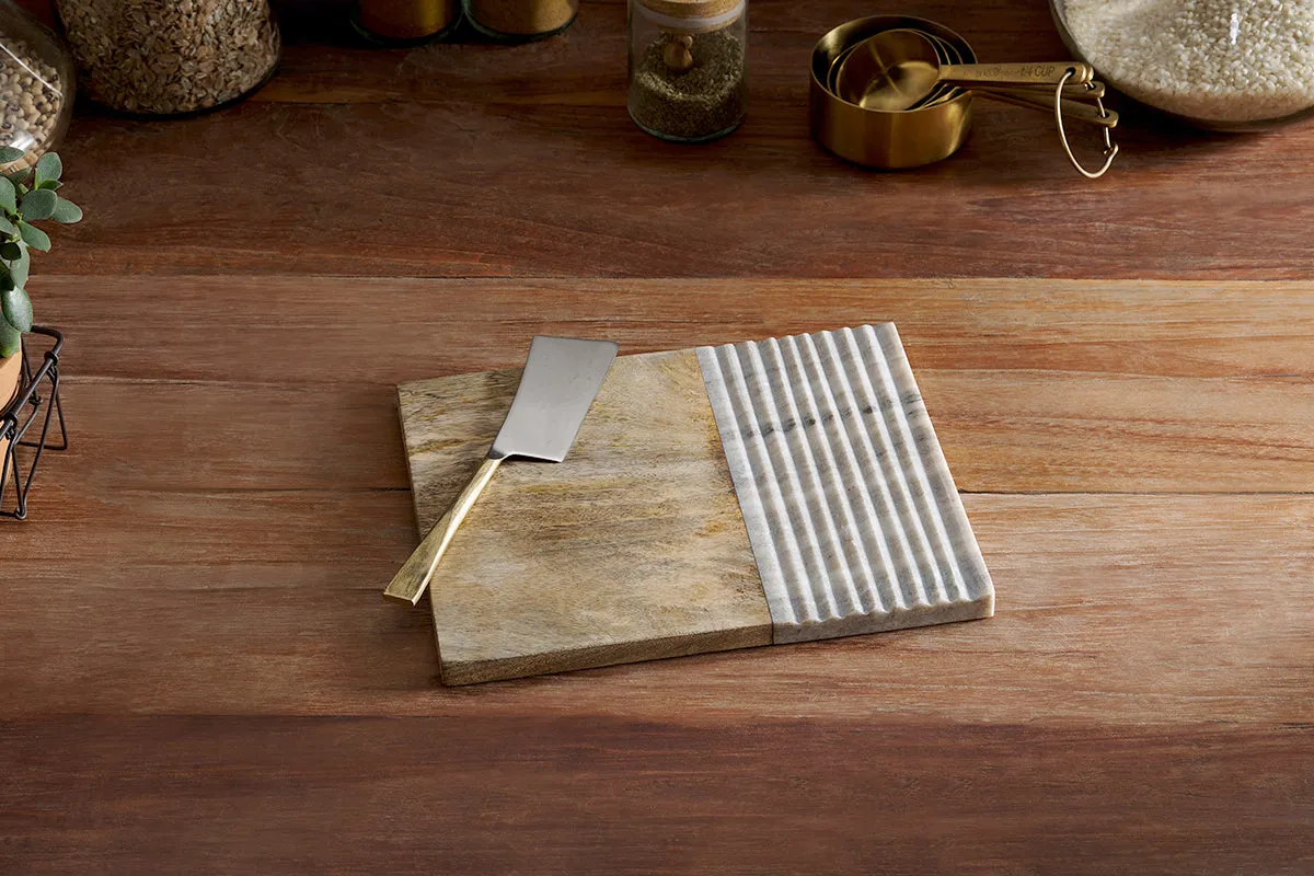 Reyna Large Chopping Board - Brown Marble image