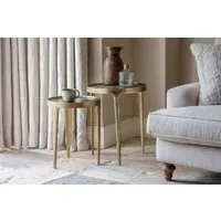 Rohia Small Side Table - Brass, Cast Metal