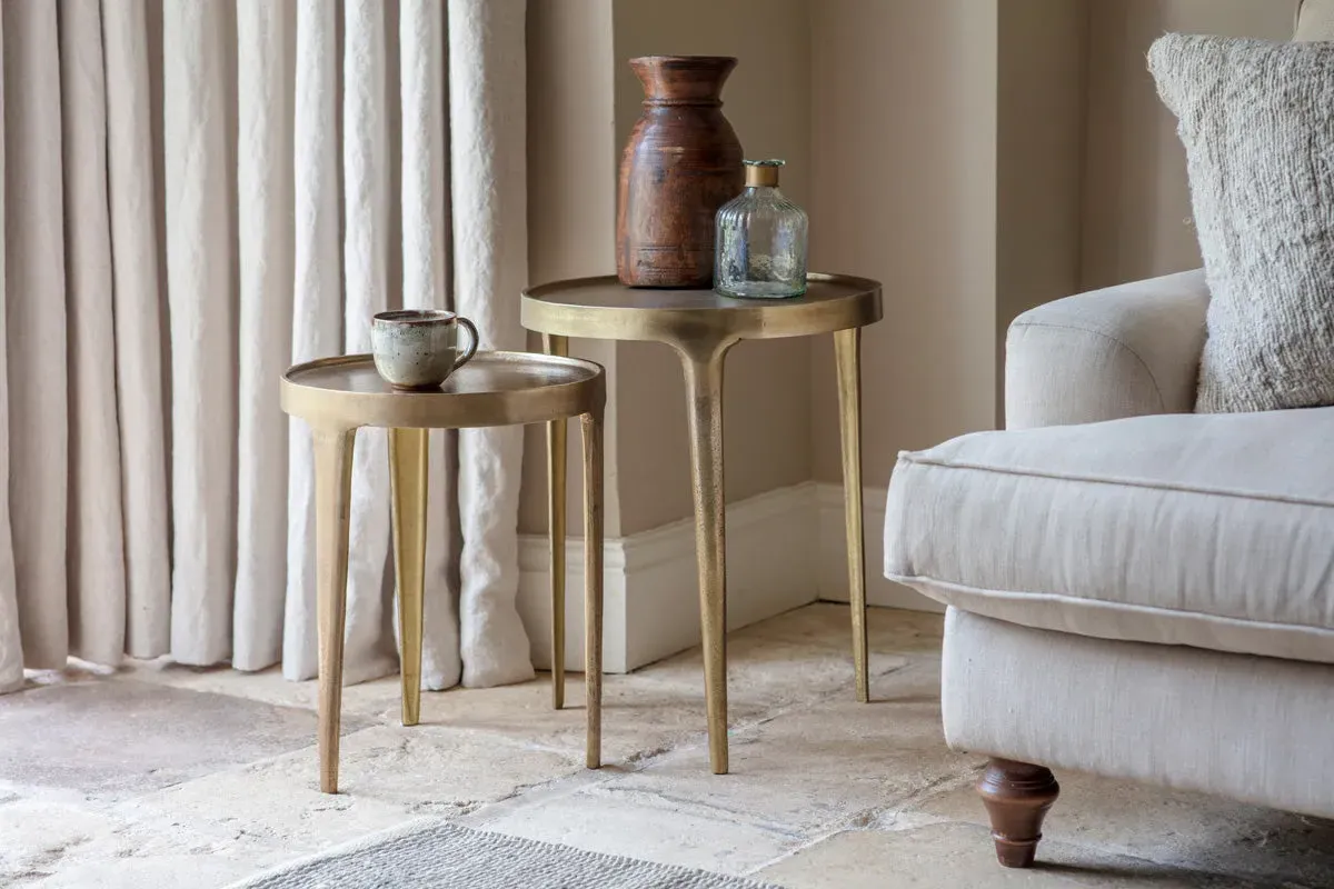 Rohia Small Side Table - Brass, Cast Metal image