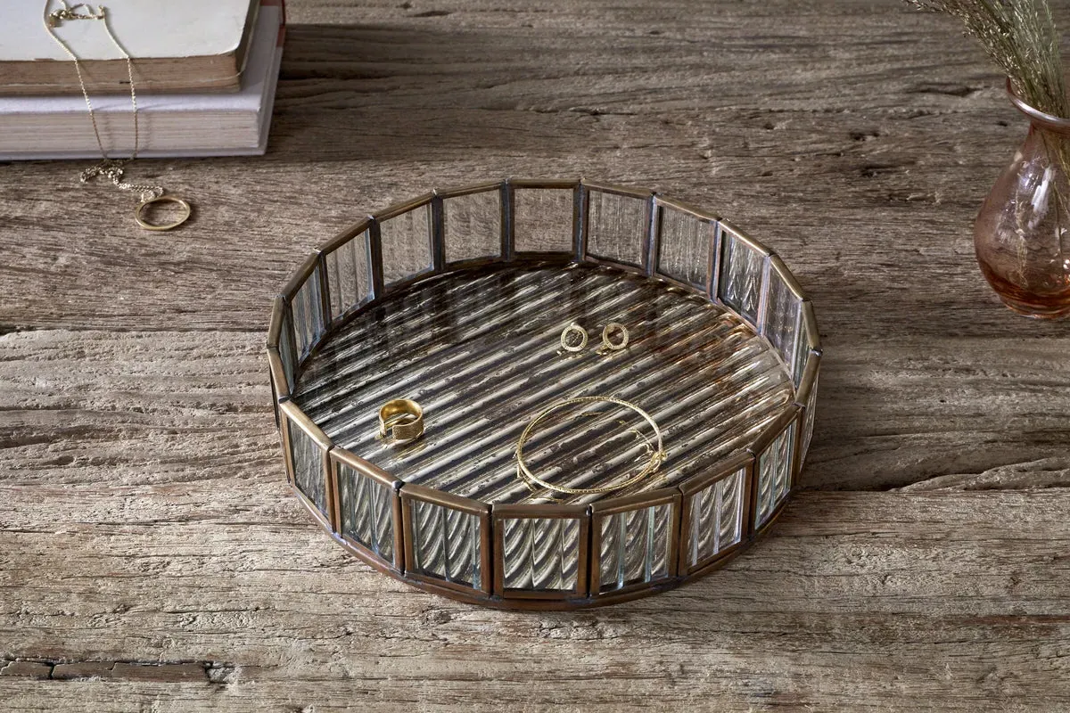 Ruaka Glass Vanity Tray - Brass product