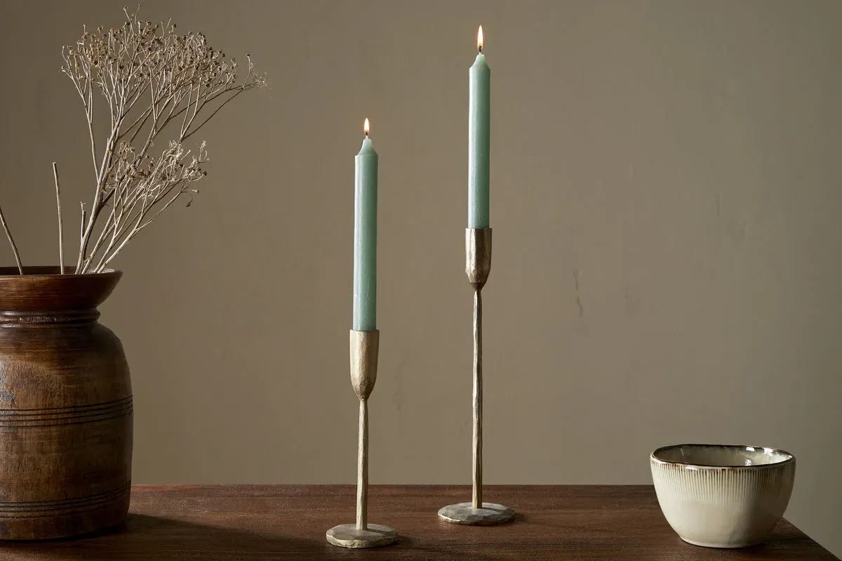 Rustic Soy Blend Dinner Candle Set of 2 - Sage Green product