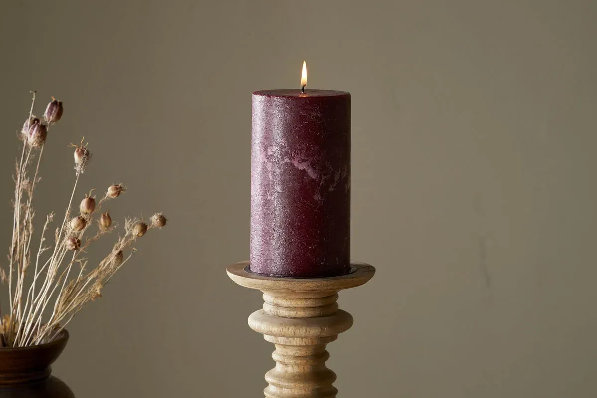 Rustic Soy Blend Large Pillar Candle - Dark Cherry product
