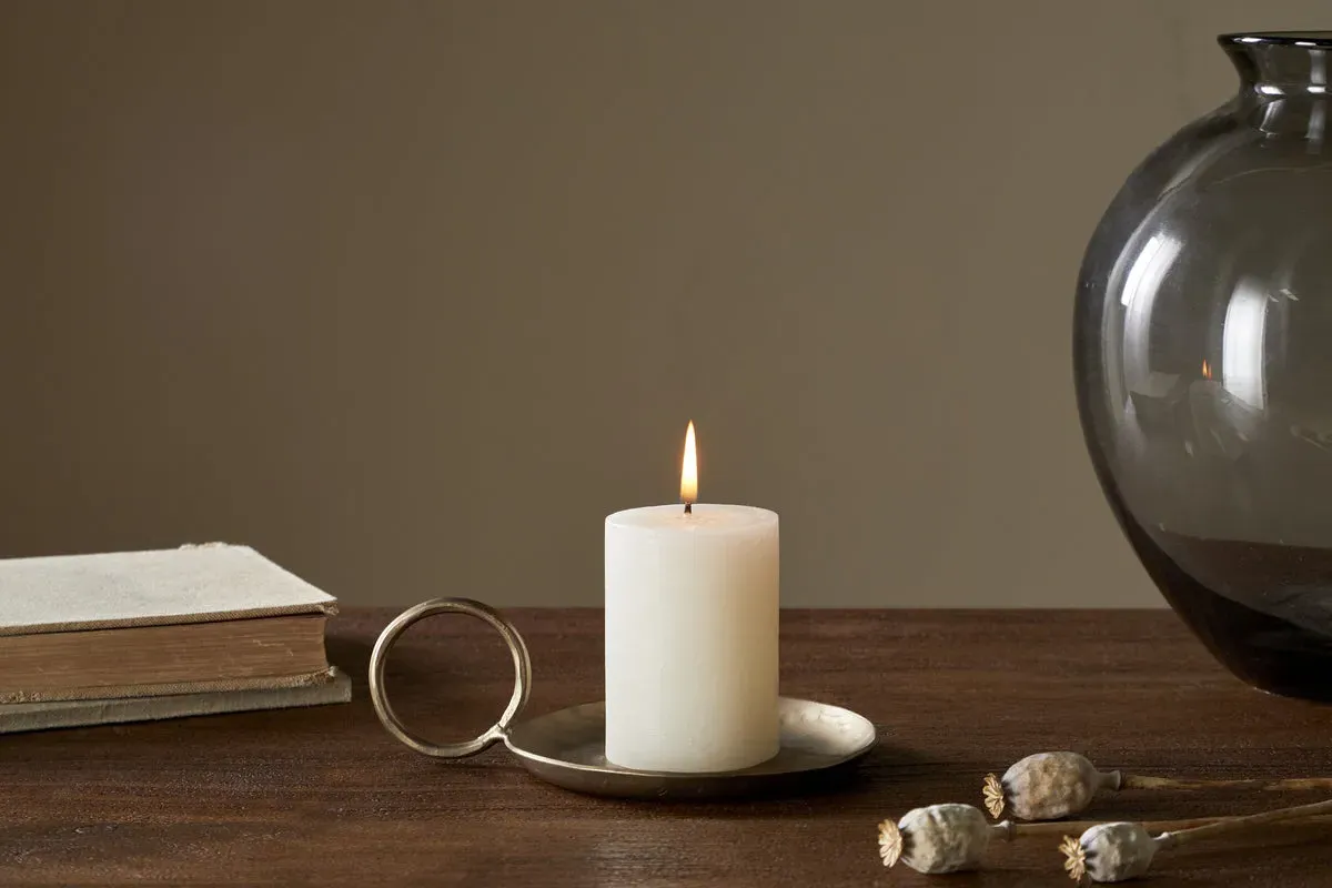 Rustic Soy Blend Mini Pillar Candle - White product