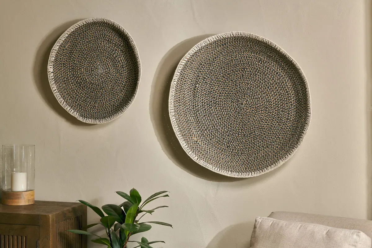 Sadie Large Basket Wall Art - Black, Natural image