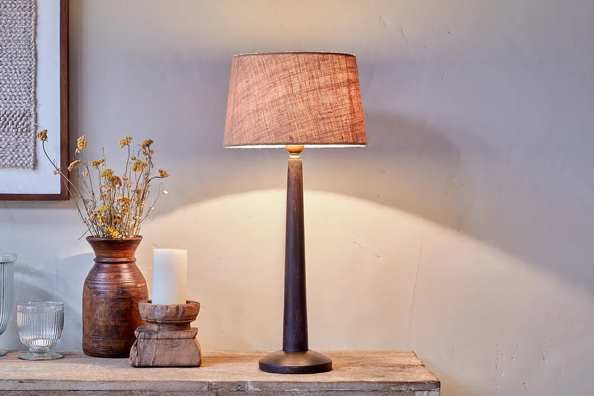 Sahar Table Lamp - Dark Stain, Mango Wood image