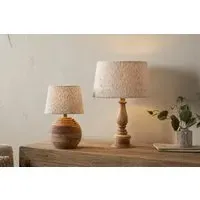 Sakiti Medium Lampshade - Off White, Bouclé