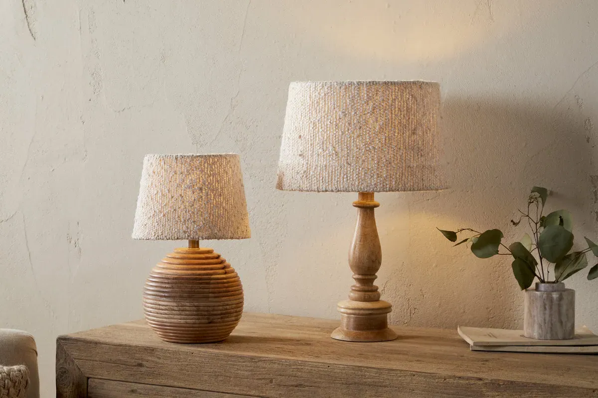 Sakiti Medium Lampshade - Off White, Bouclé