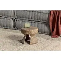 Salman Wooden Dining Stool - Natural