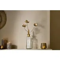 San Stem Floral Christmas Decoration - Antique Brass