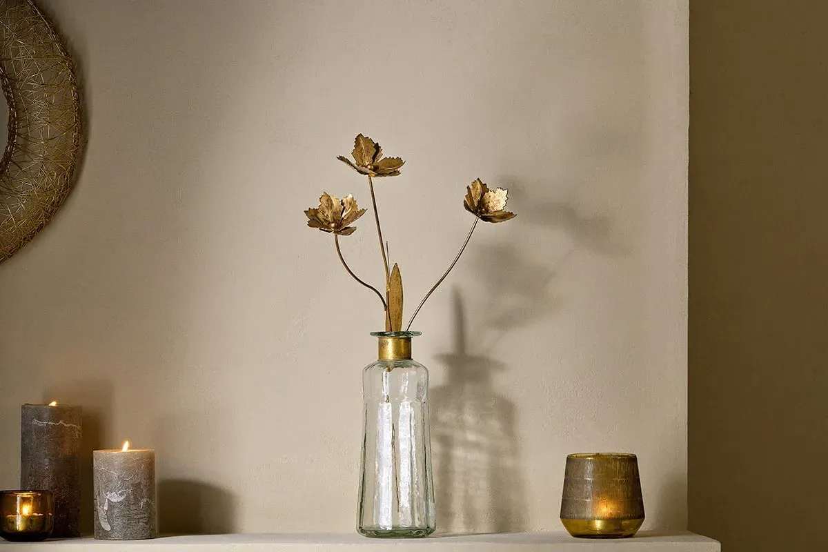 San Stem Floral Christmas Decoration - Antique Brass image