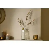 San Stem Leaves Christmas Decoration - Antique Brass