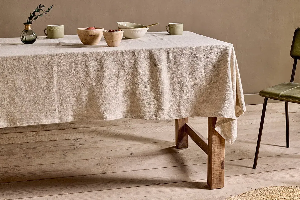 Sanee Small Table Cloth - Natural, Linen Cotton image