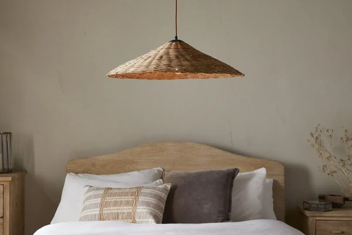 Sangu Rattan Conical Pendant Light - Natural product