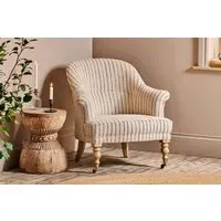 Sanja Stripe Armchair - Charcoal Stripe, Linen