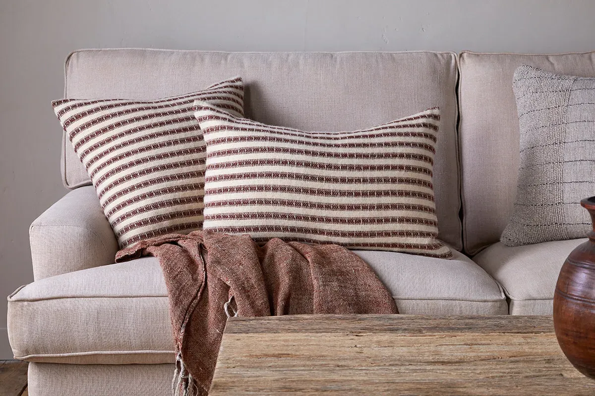 Sanval Wool Cushion Cover - Burgundy image