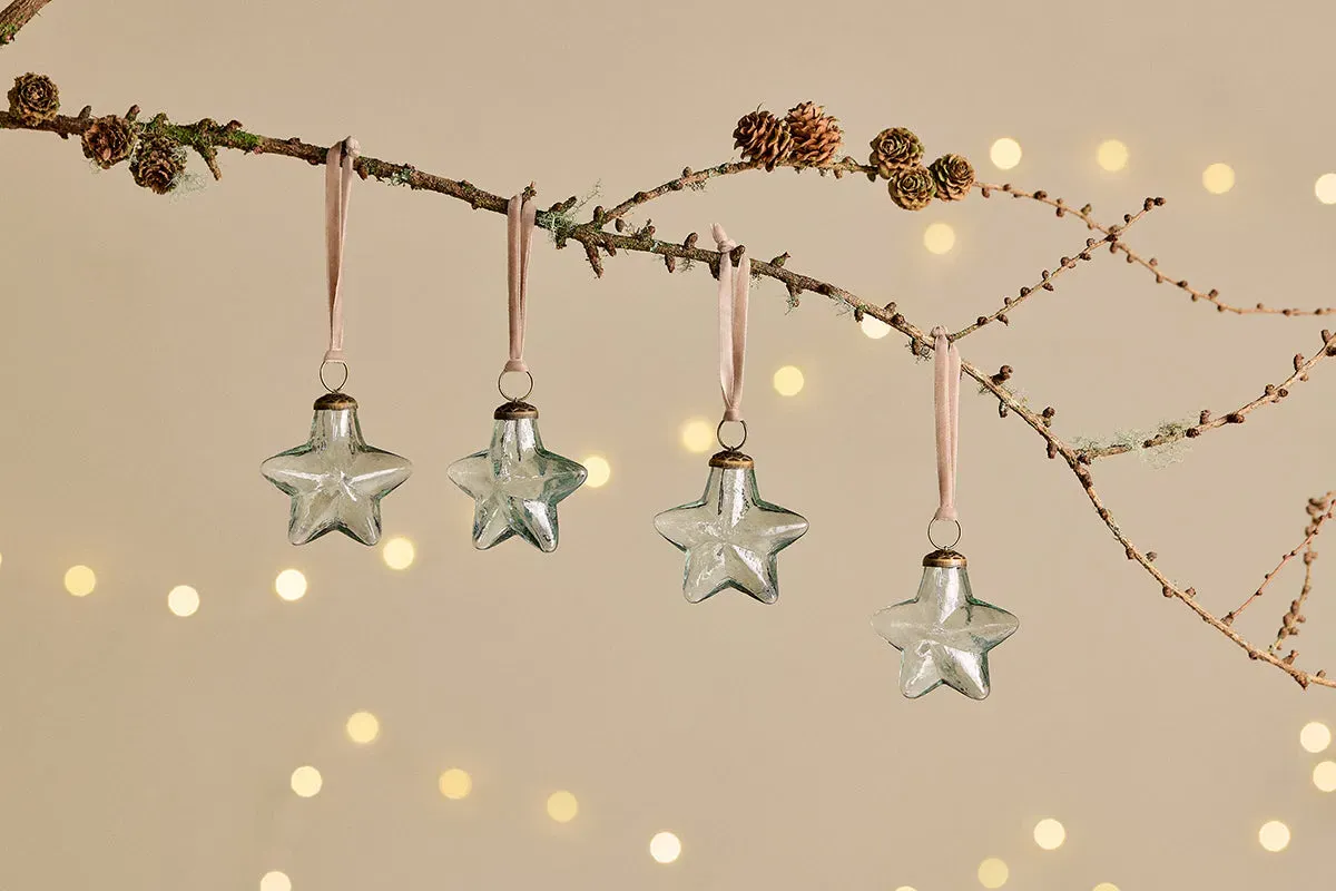 Sardi Star Baubles Set of 4 - Clear image