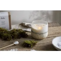 Sea Salt & Moss 3 Wick Scented Candle - Aged Smoke