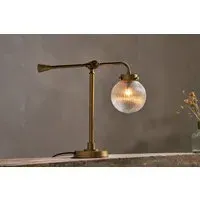 Sengol Recycled Glass Desk Lamp - Antique Brass