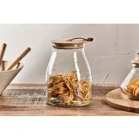 Shaan Storage Jar with Lid - Clear, Recycled Glass alternate view