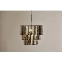 Shanaya Mottled Glass Chandelier - Antique Bronze