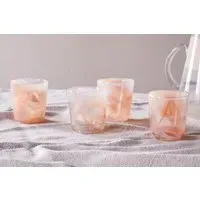 Shirali Marble Swirl Tumbler Set of 4 - Apricot