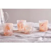 Shirali Marble Swirl Tumbler Set of 4 - Apricot alternate view