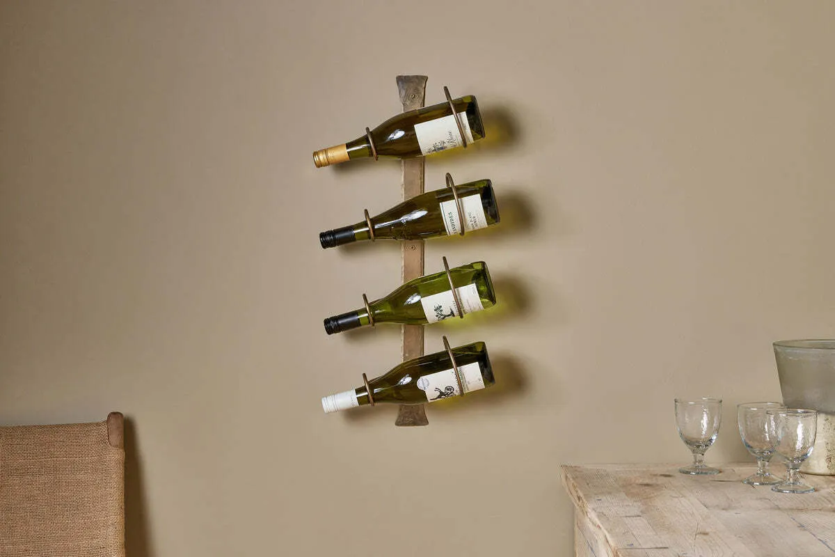 Shray Iron Wine Rack - Antique Brass product