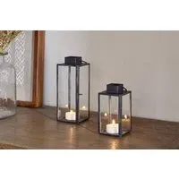 Sia Large Table Lantern - Black, Metal