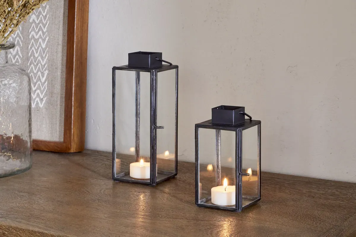 Sia Small Table Lantern - Black, Metal image