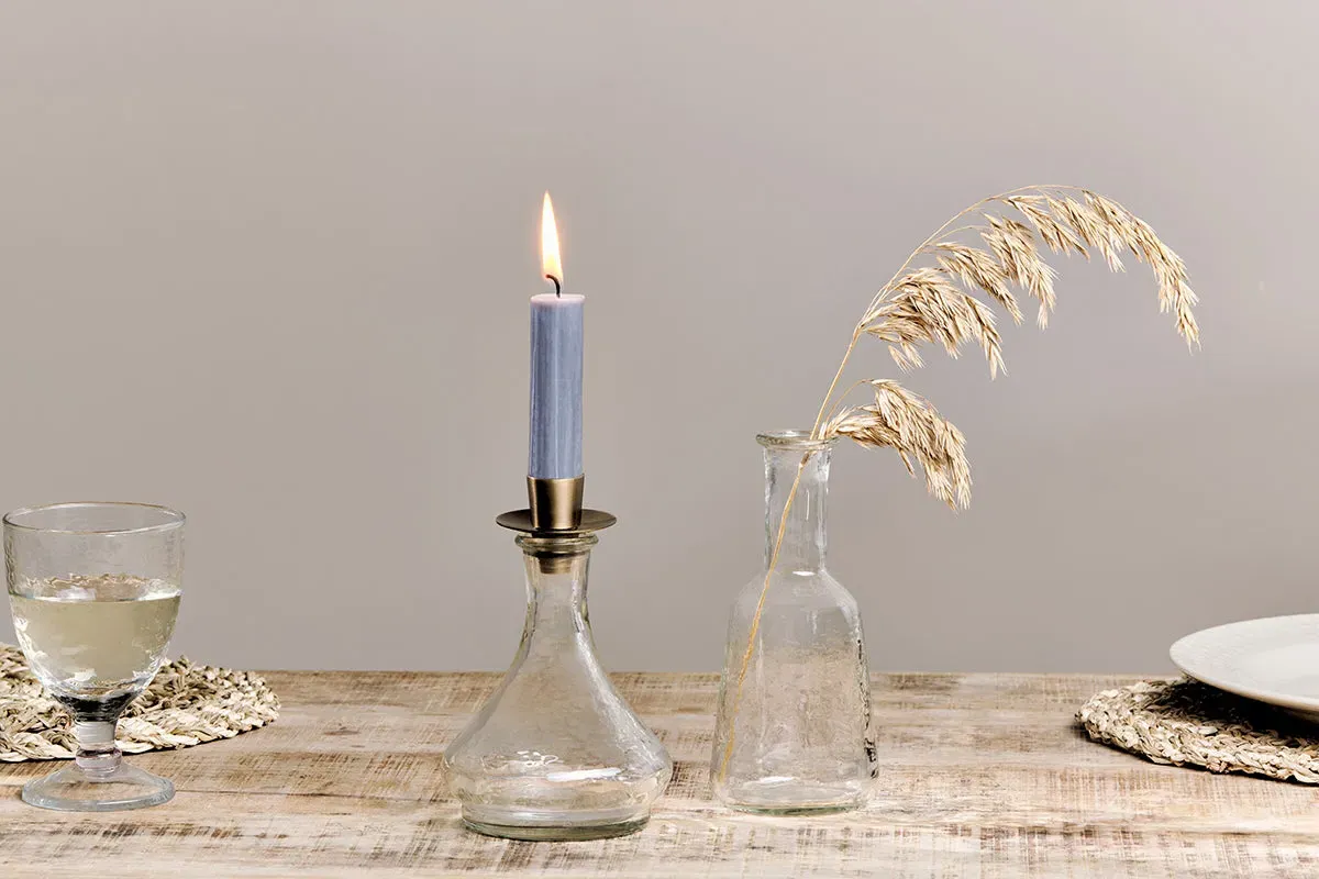 Sirsa Tapered Glass Candlestick - Clear image